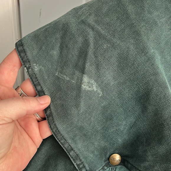 Vintage Union Made in USA Mens Duck Chore Flannel Duster Jacket Large CW043 - Picture 4 of 11